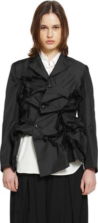 Comme Des Gar&ccedil;ons Gathered Single-Breasted Blazer