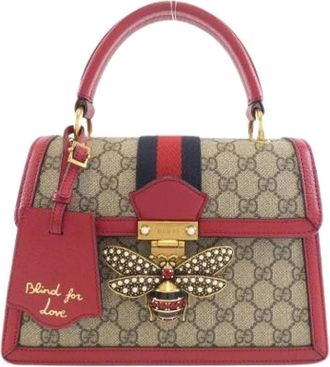Gucci Pre-owned Handbags, female, Multicolor, Size: ONE SIZE Pre-owned Queen Margaret GG Supreme shoulder bag