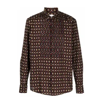 Dries Van Noten Heren, Overhemden, Bruin, Maat: S Katoen
