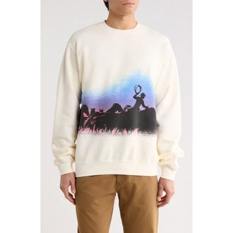 One Of These Days Driftin Back Cotton Graphic Sweatshirt in Bone at Nordstrom, Size Xx-Large
