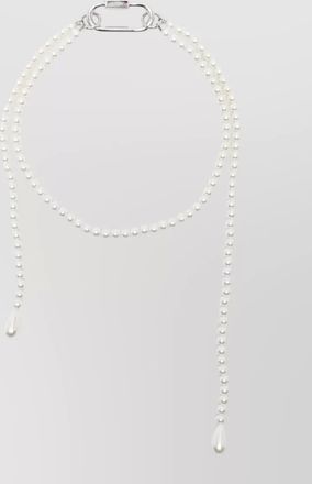 Simone Rocha fragment pearl carabiner chain necklace