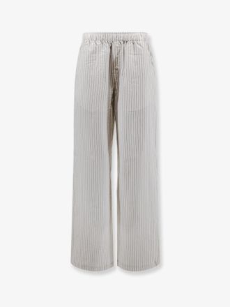 R&oacute;he Pantaloni in seta con motivo a righe - ROHE - gender_Woman