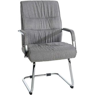 Clp Silla Estilo Cantilever Sievert En Tela Gris Claro
