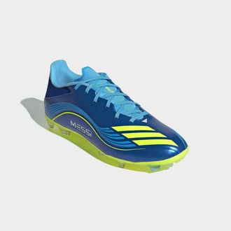 adidas Fussballschuh ADIDAS PERFORMANCE F50 MESSI LEAGUE FG/MG, Damen, Gr. 42,5, royal blau, solar gelb, semi blau burst, Synthetik, Schuhe Fussballschuh, ge