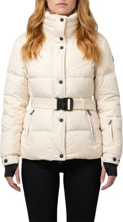 Moncler White Quilted Turtle Neck Jacket