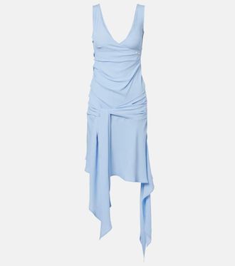 The Attico Draped crepe minidress