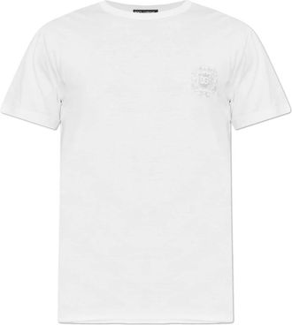 Dolce & Gabbana Raw-Edge T-Shirt - Heren - T-shirts - Wit - M - Katoen - Tops