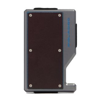 Piquadro Accessoires, unisex, Bruin, ONE Size, Leer, Aluminium Mag Safe Kaarthouder met Elastische Band