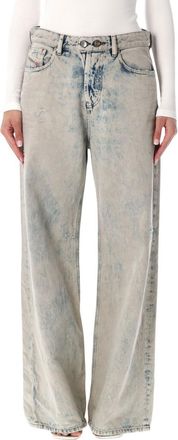 Diesel Light Blue Loose Mid Rise Jeans