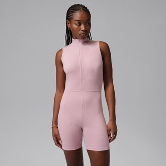 Nike Jordan Womens Jordan Brooklyn Romper Bodysuit in Black | IF1395-010