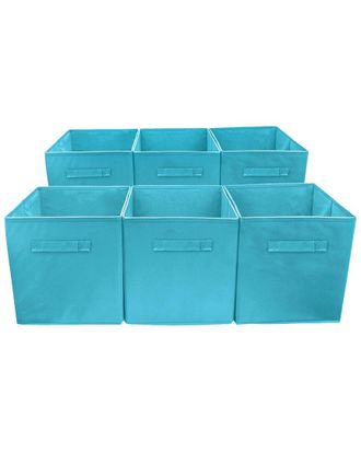 Sorbus Set of 6 Foldable Storage Cube Basket Bin