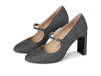 Stuart Weitzman Babette Mary Jane 85 Womens Shoes Slate : 9 M, Leather