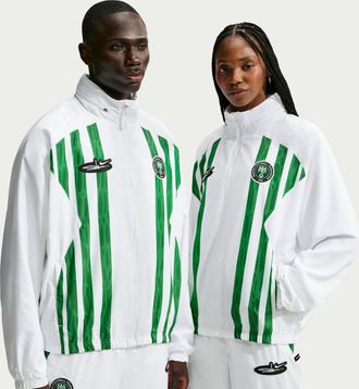 Nike Mens x Nigeria x Slawn Lightweight Jacket in White | IU7644-100