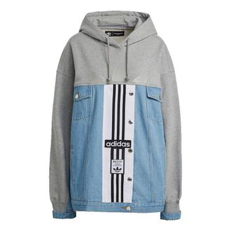 adidas (WMNS) adidas Denim Jacket Asia Sizing Blue Grey H59027