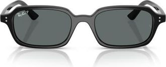 Ray-Ban 51mm Zuri Polarized Pillow Sunglasses in Black /Dark Grey Polar at Nordstrom