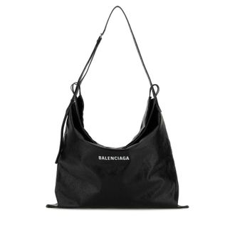 Balenciaga Black Leather Large Dust Shopping Bag