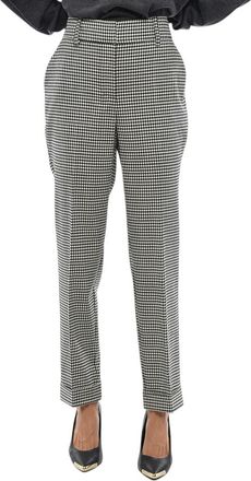 Parosh BlackWhite Slim Flat Front Pants