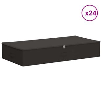 vidaXL Caja De Almacenamiento 24 Pcs Gris Antracita 100 X 50 X 18 Cm Vidaxl