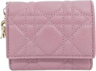 Dior Pre-owned Wallets, female, Purple, Size: ONE SIZE Pre-owned Leather Wallet