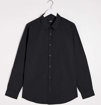 Jacamo Black Long Sleeve Formal Shirt