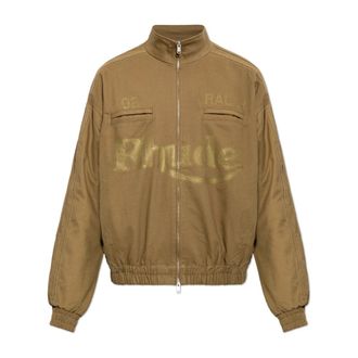 Rhude Jassen, Heren, Bruin, L, Katoen, Logo Jas