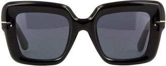 Tom Ford FT115701A Square Full Rim Sunglasses - Black