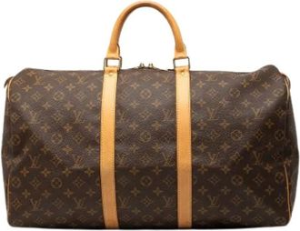 Louis Vuitton Pre-owned Weekend Bags, female, Brown, Size: ONE SIZE Pre-owned Keepall 50
