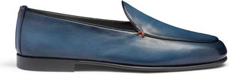 Santoni Vibe B Loafers - Heren - Loafers - Blauw - 40 1/2 EU - Leer - Schoenen