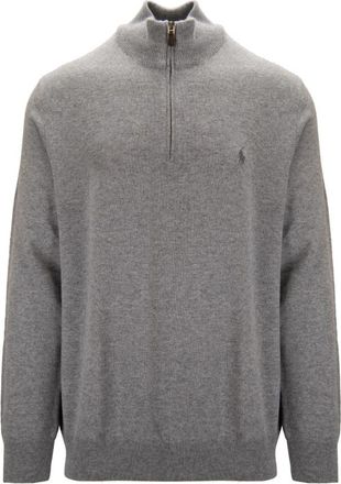 Ralph Lauren Half-Zip Turtleneck Sweater - Heren - Coltruien - Grijs - XL - Wol - Truien & Vesten