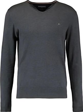 Tommy Hilfiger Maglia - Heren - V-hals truien - Grijs - XS - Truien & Vesten