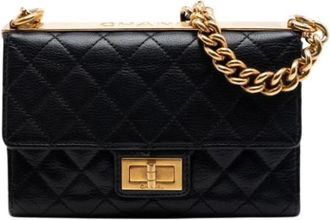 Chanel Pre-owned Reissue Rita Flap - Dames - Vintage Schoudertas - Zwart - ONE Size - Leer - Vintage