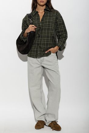 Toteme Checked Shirt, Womens, Green