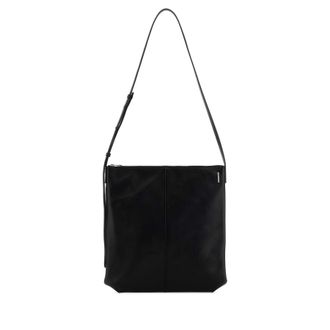 Jil Sander Black Leather Linea Crossbody Bag