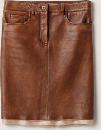 Miu Miu Nappa leather skirt