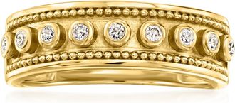 Ross-Simons Diamond Etruscan-Style Ring in 14kt Yellow Gold
