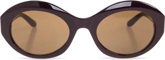 Balenciaga Zonnebril - Dames - Zonnebrillen - Bruin - ONE Size - Leer - Accessoires