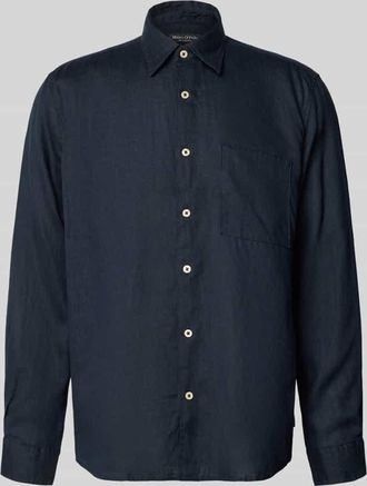 Marc O'Polo Regular Fit Freizeithemd aus reinem Leinen in Dunkelblau, Gr&ouml;&szlig;e XXL