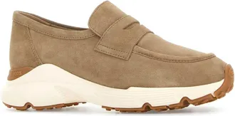 Tod's Womens Mocas Loafer Beige Calfskinspl