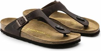 Birkenstock Womens Gizeh Oiled Leather Sandal In Habana