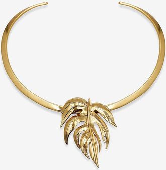 Tohum Design Goldener Halsreif Botanicals Emerald Jungle Small