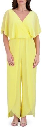 Kensie Plyr Wide Leg Jumpsuit in Light Yellow at Nordstrom Rack, Size 10