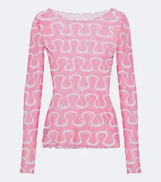 Pucci Onda tulle top