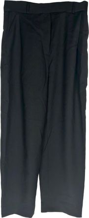Toteme Pleated Trousers in Black Wool