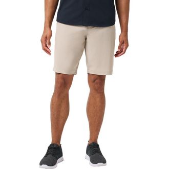 Travis Mathew Beck 2.0 Performance Shorts in Heather Khaki at Nordstrom, Size 42