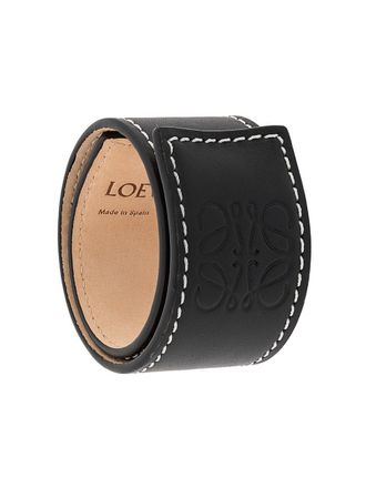 Loewe leather bangle - women - Leather - One Size - Black