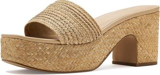 Vince Clarita Raffia Slide Womens Sandals Dark Wheat : 5.5 M, Synthetic