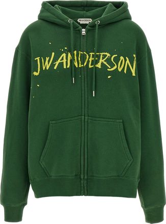J.W.Anderson J. W. Anderson - Printed Hoodie Sweatshirt Green