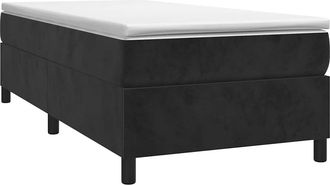vidaXL Estructura De Cama Sin Colch&oacute;n Terciopelo Negro 90x200 Cm Vidaxl