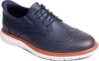 Marc Joseph New York Hill Street Wingtip Derby in Navy Grainy Leather at Nordstrom Rack, Size 10.5