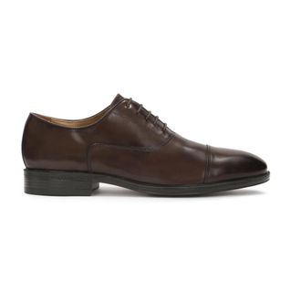 Kazar Casual halfschoenen voor heren met cap toe neus - Heren - Nette schoenen - Bruin - 44 EU - Leer - Schoenen